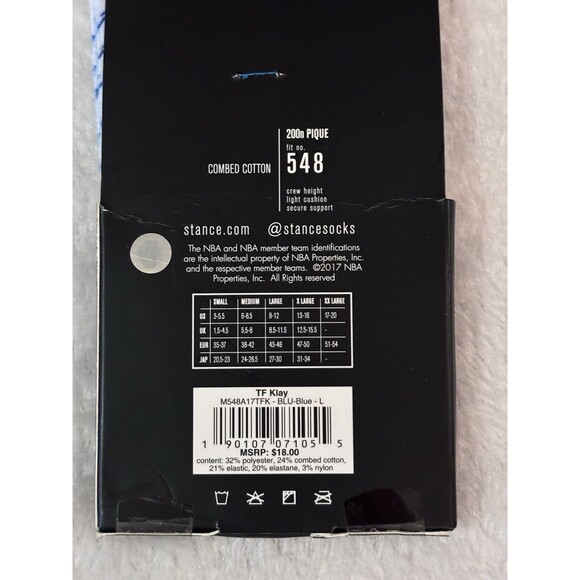 Stance Klay Thompson Crew Socks MENS 9-12 Large Golden State Warriors Mavs - Picture 4 of 4